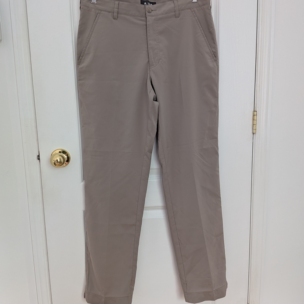 AUR Active Golf Pants – Beige Flat Front Stretch Chinos, Men’s Waist 32 #63